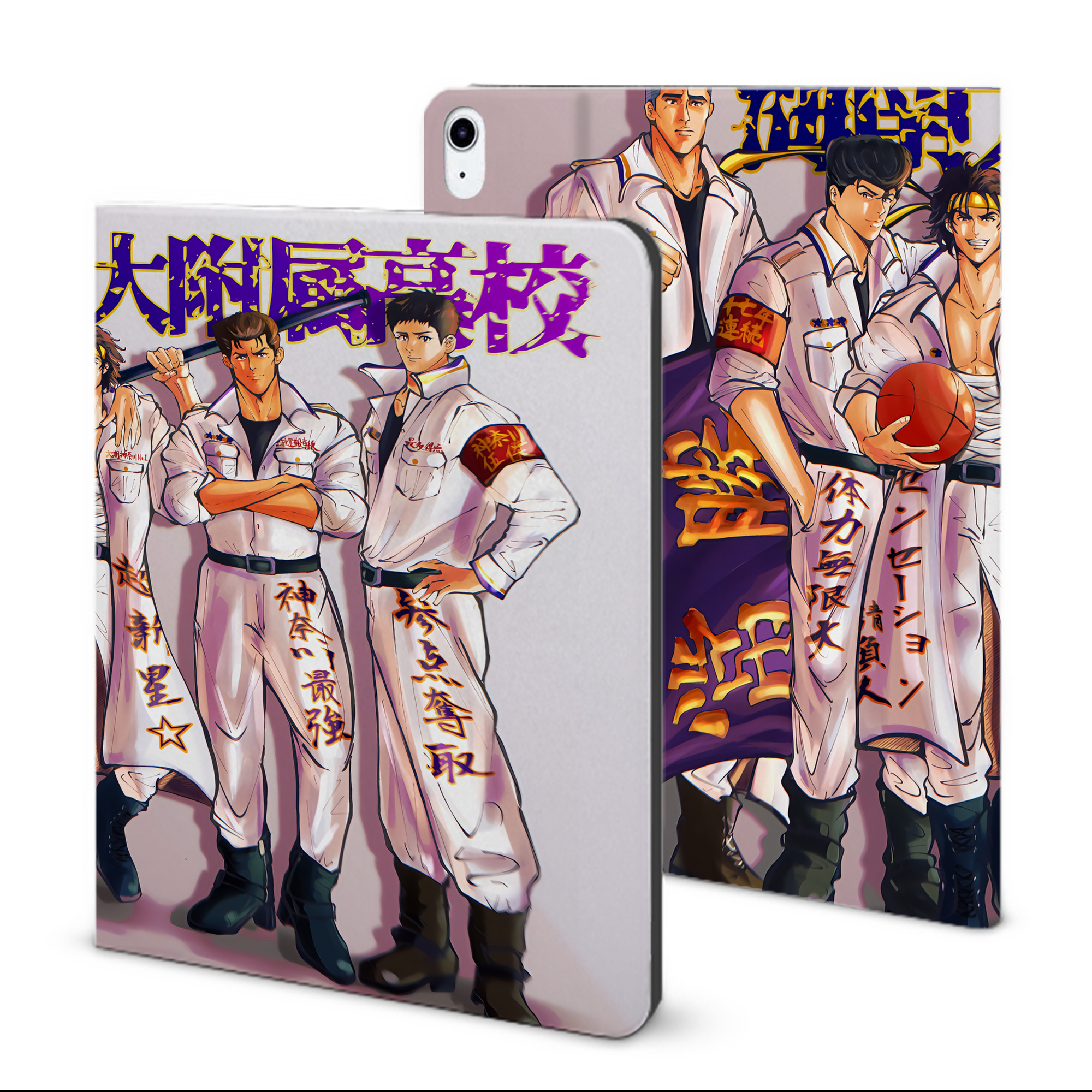 （画像用） SLAM DUNK／スラムダンク IPad ケース ブック型 PUレザー TPU 耐衝撃 軽量 薄型 ペン収納なし 全面保護 IPad 各モデル対応